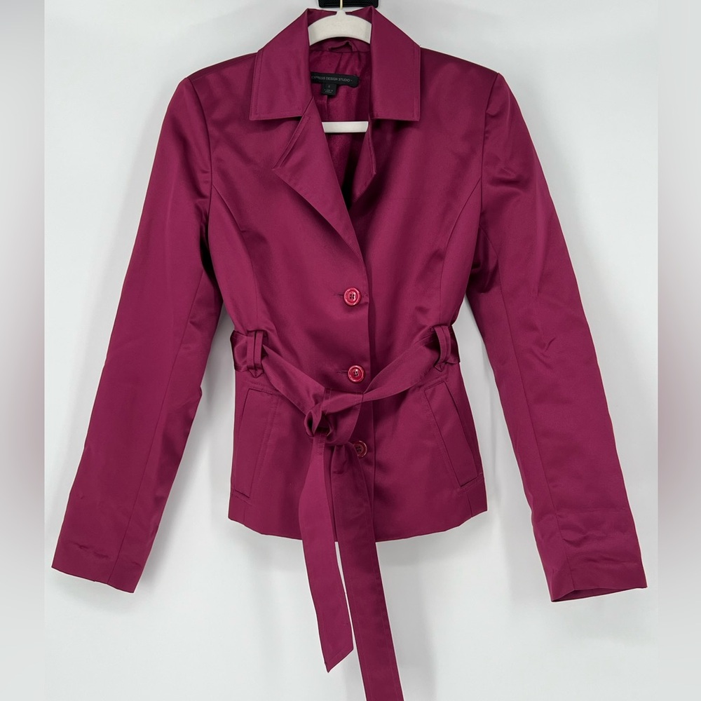 EXPRESS‎ DESIGN STUDIO BURGUNDY BLAZER, FABRIC HAS LOVELY SHEEN